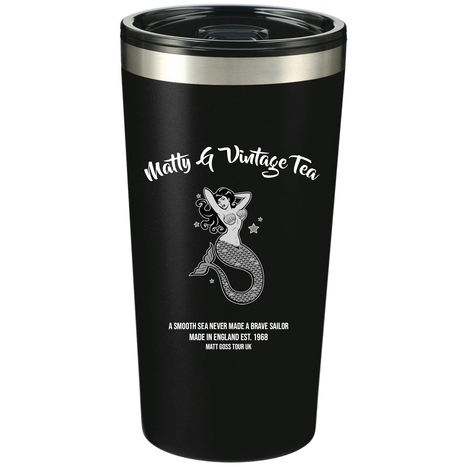 Mermaid Black Travel Mug