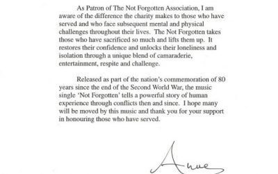 HRH Princess Anne announces her support for the ‘Not Forgotten’ charity single by Matt Goss